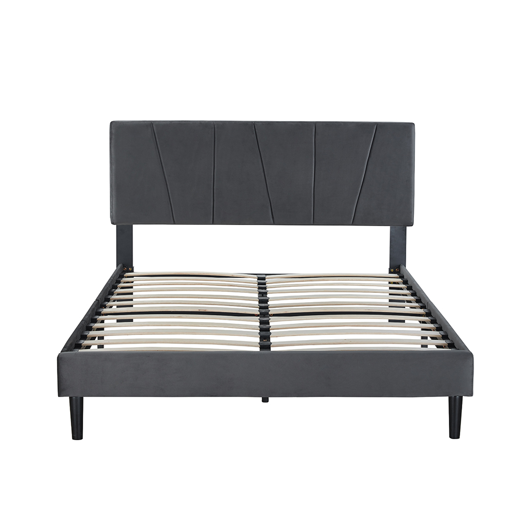 [Cama-5465/Neg/M] Base con Cabecera 5465 Negro Matrimonial