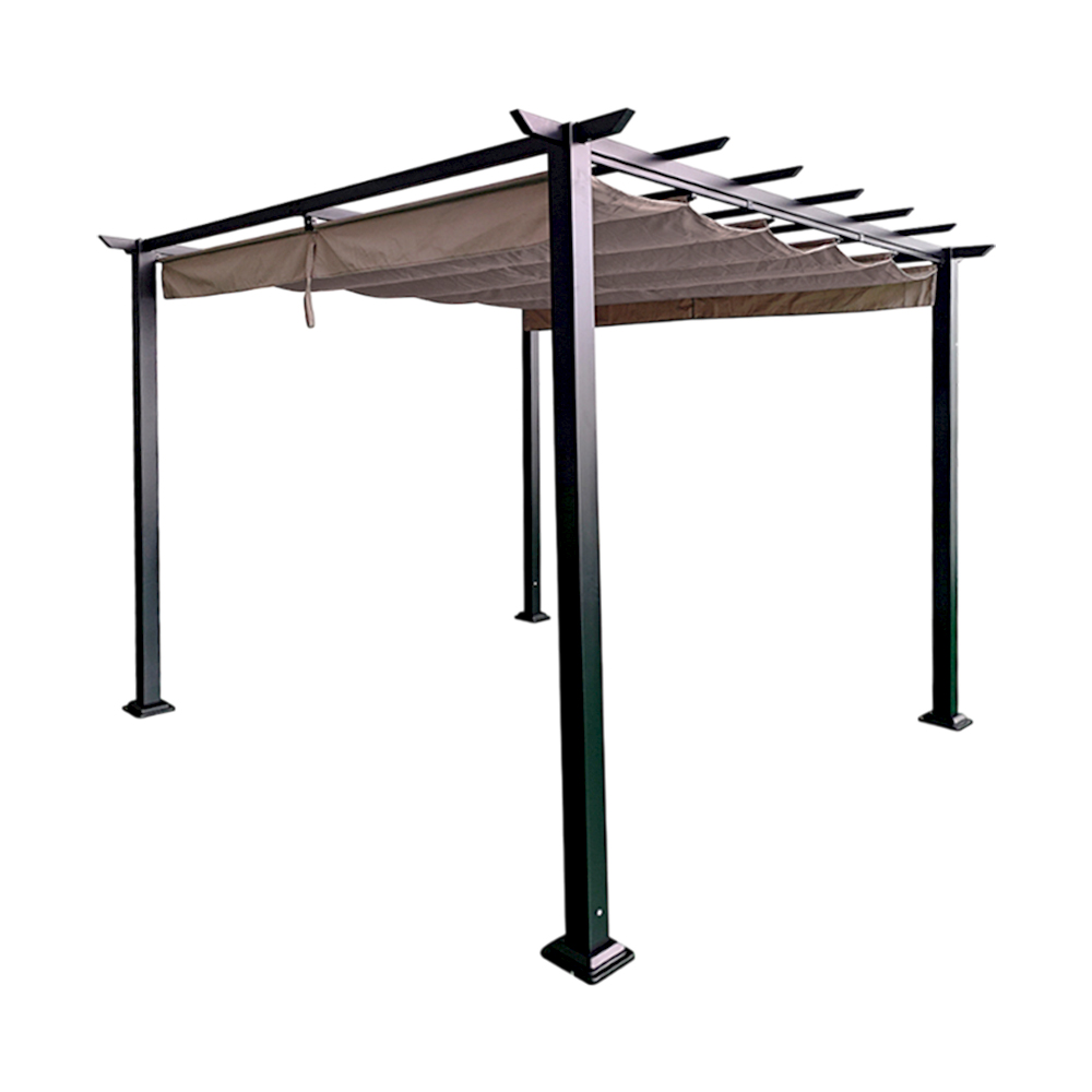 [Perg-3x3/Arena] Pérgola de Jardín 3x3m con Techo Retráctil