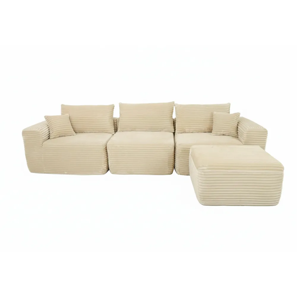 [Sofa4P-Catania/Bei] Sofá Catania Beige 4 plazas