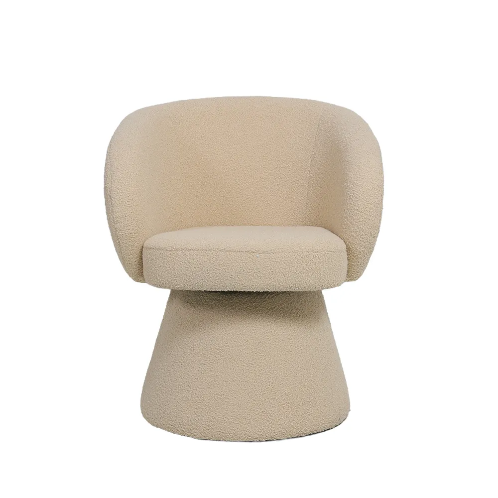 [SillaC-Capri/Bei] Silla Capri Giratoria 360° Diseño Orgánico Premium Beige
