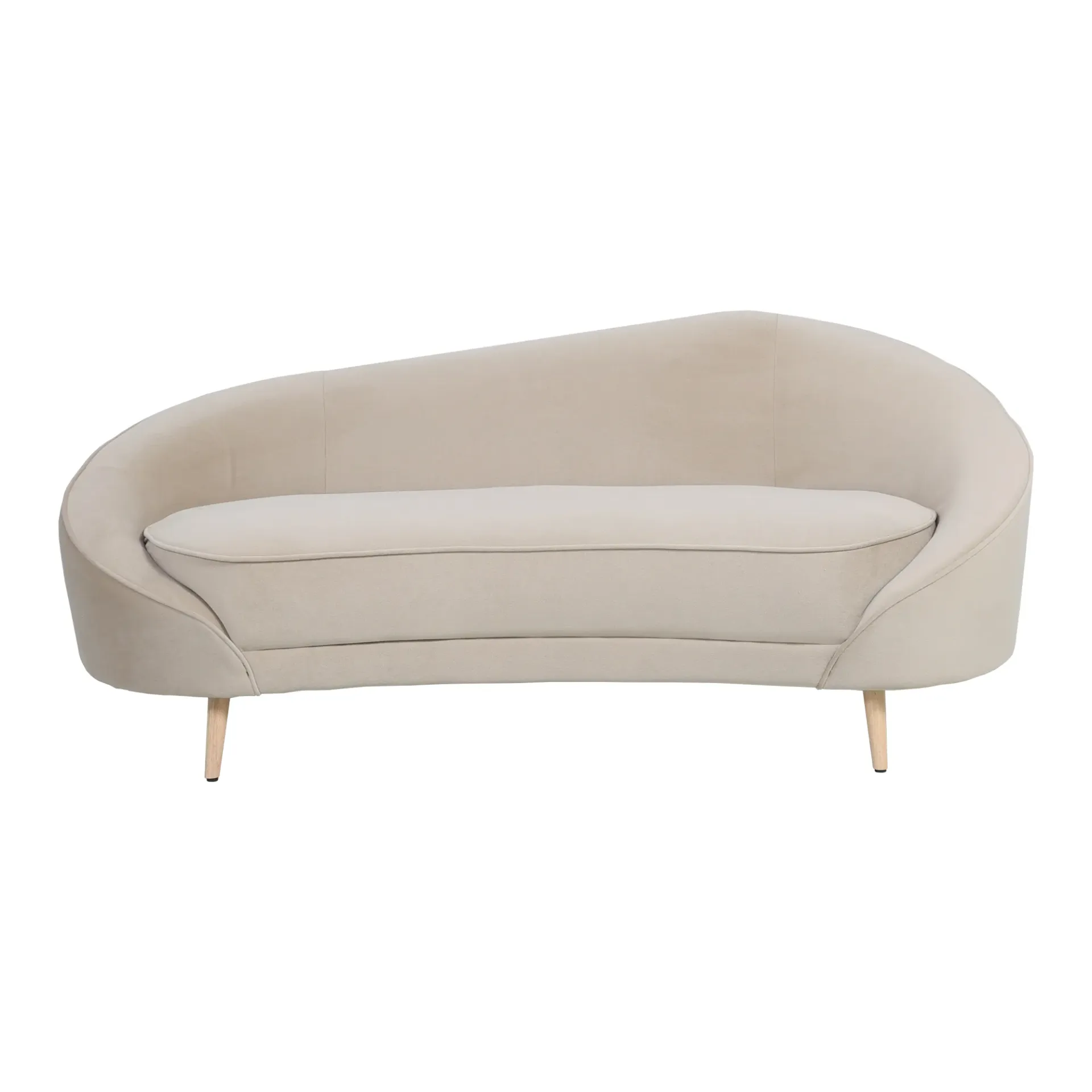 [Sofa-Queretaro/Bei] Sofá Curvo Querétaro 3 Plazas beige