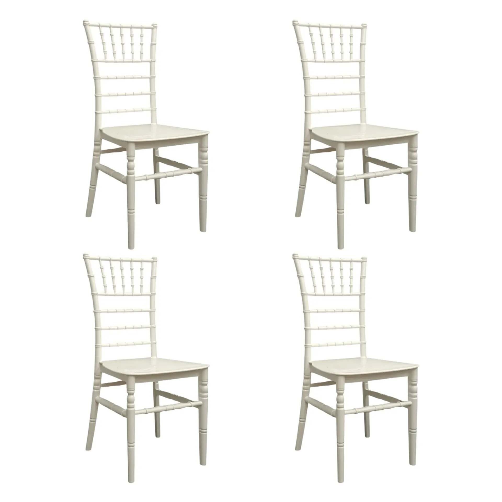 [4Silla-Festina/Bla] 4 Sillas Plásticas Festina Color Blanco