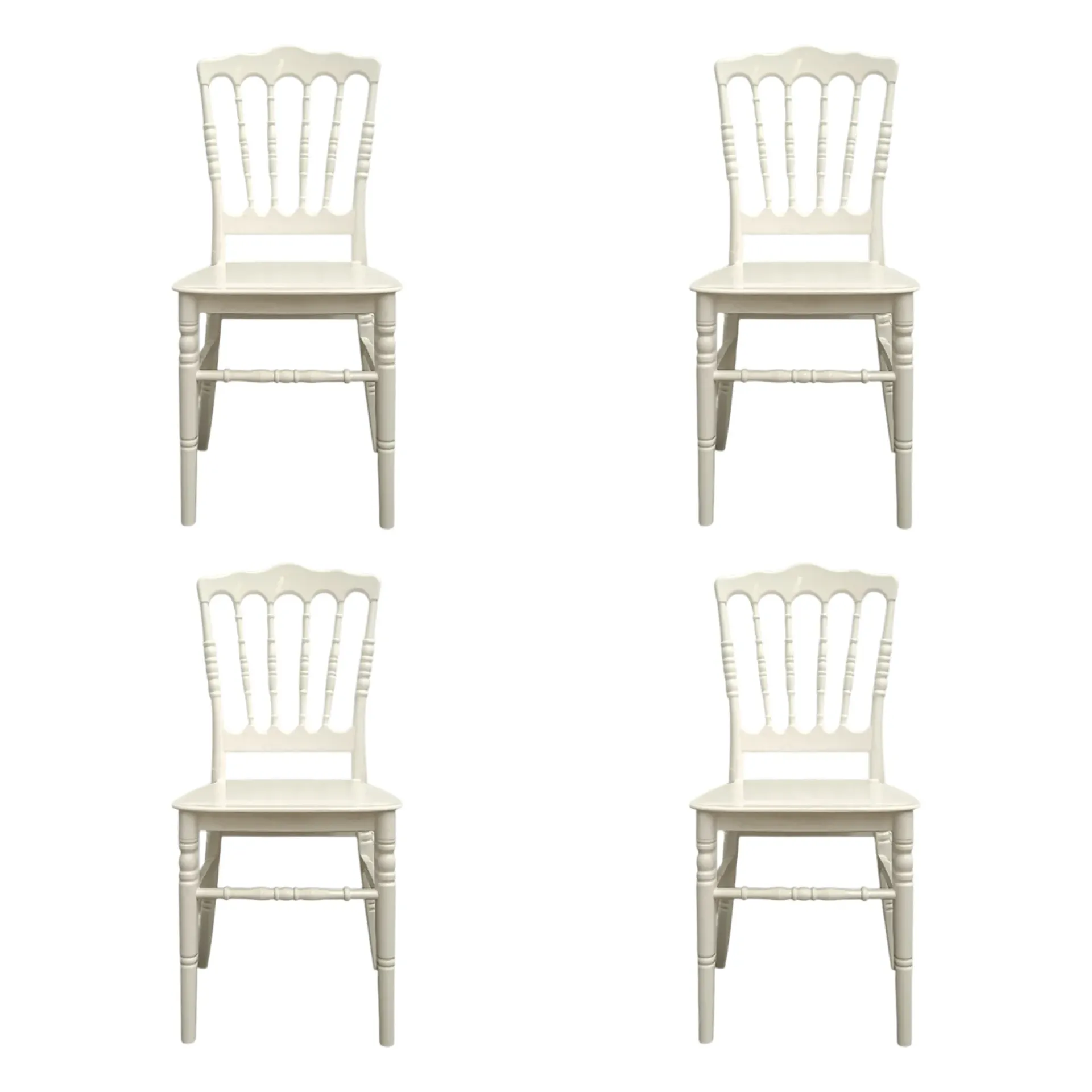 4 Sillas Plásticas Versalles Color Blanco