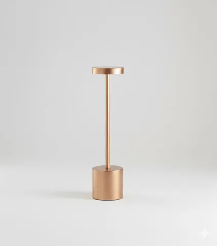 [Lam-Mesa8016/OroR] Lámpara de mesa oro rosado