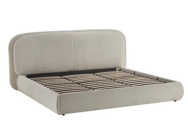 Cama King Size – Tapizada en Blanco