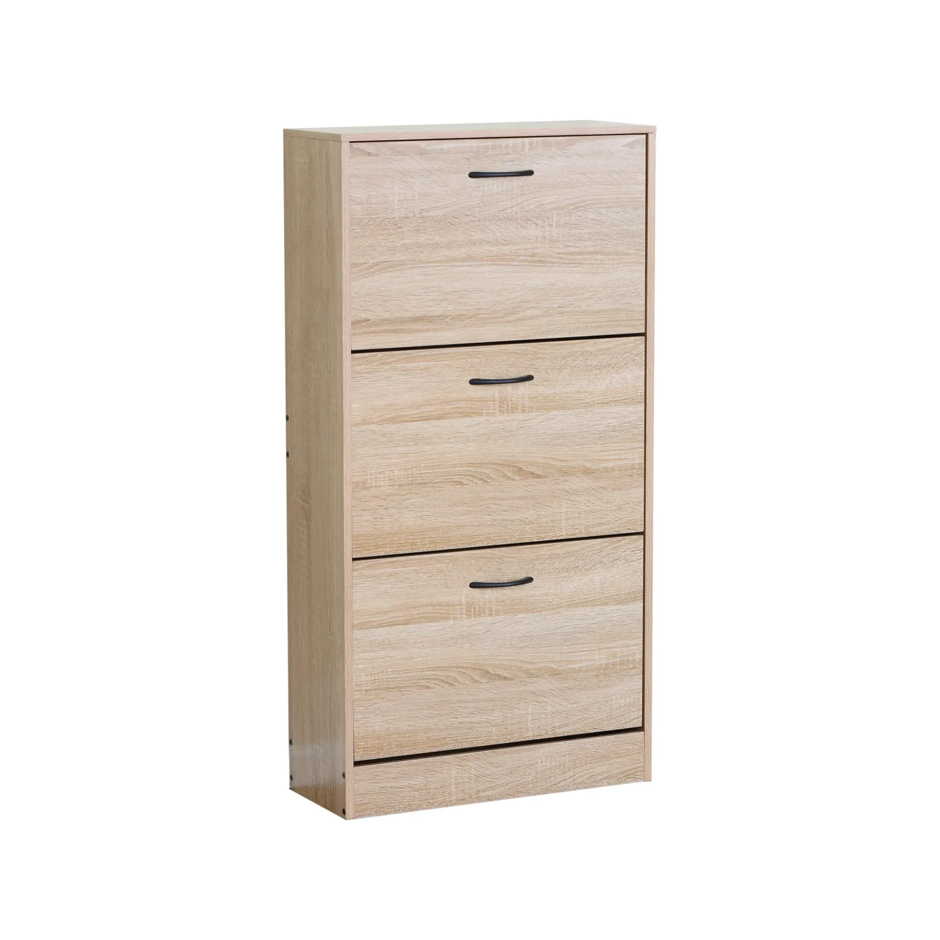 Zapatera Minimalista 3 Niveles Roble para 18 Pares