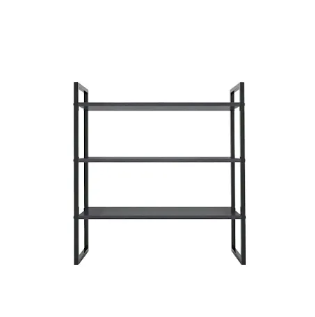 Estante Organizador de 3 Niveles con Estructura Metálica y Repisas de MDF con Melamina, Diseño Compacto y Moderno