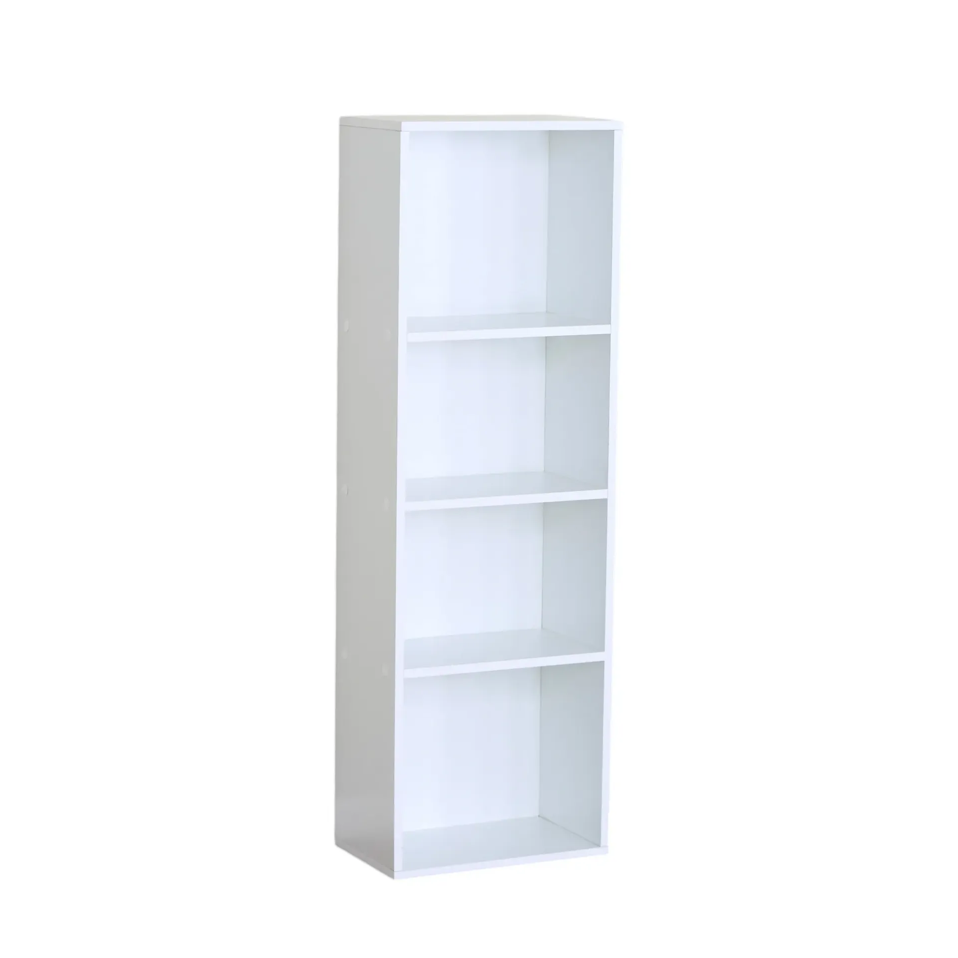Librero Vertical Blanco 4 Niveles Compacto