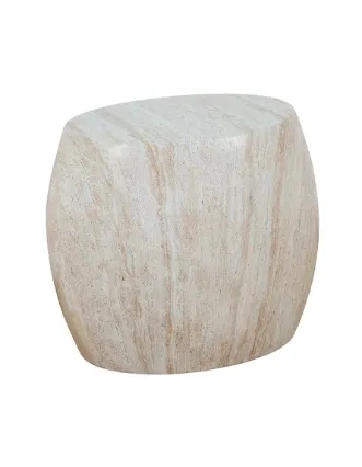 Mesa Auxiliar Orgánica Tipo Piedra Beige