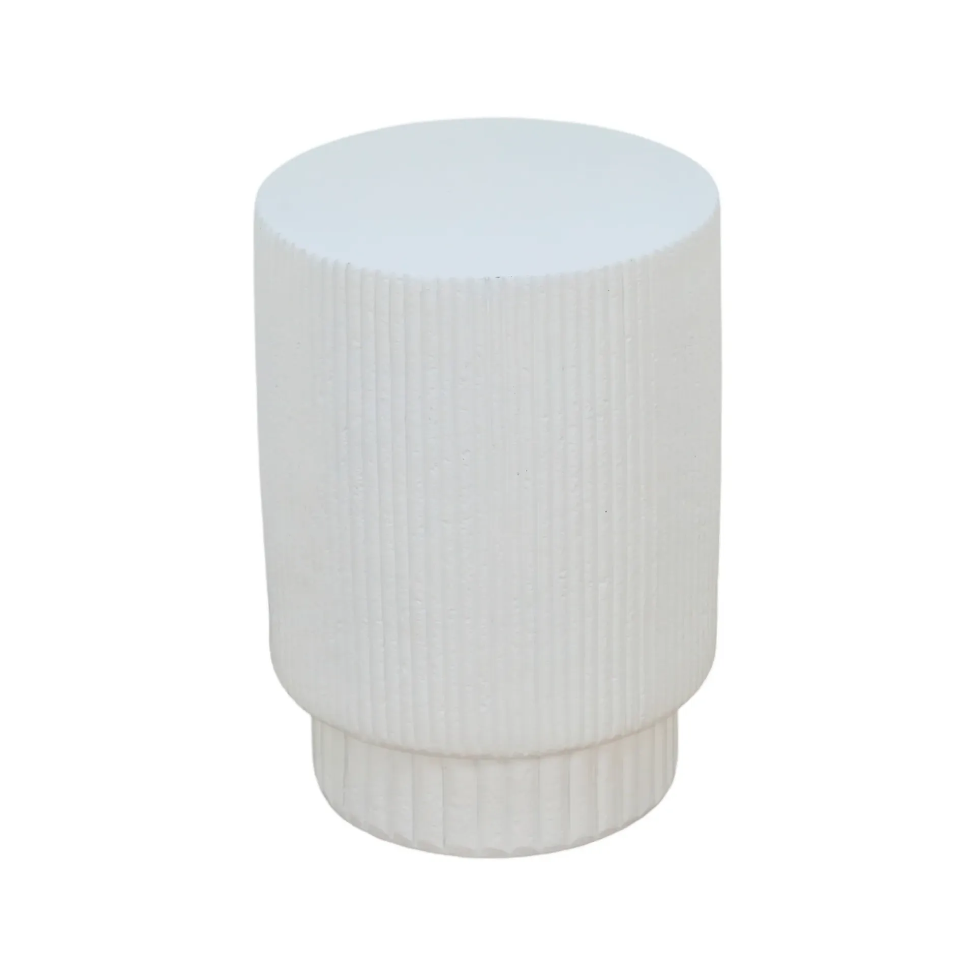 Mesa Auxiliar Cilíndrica Blanca