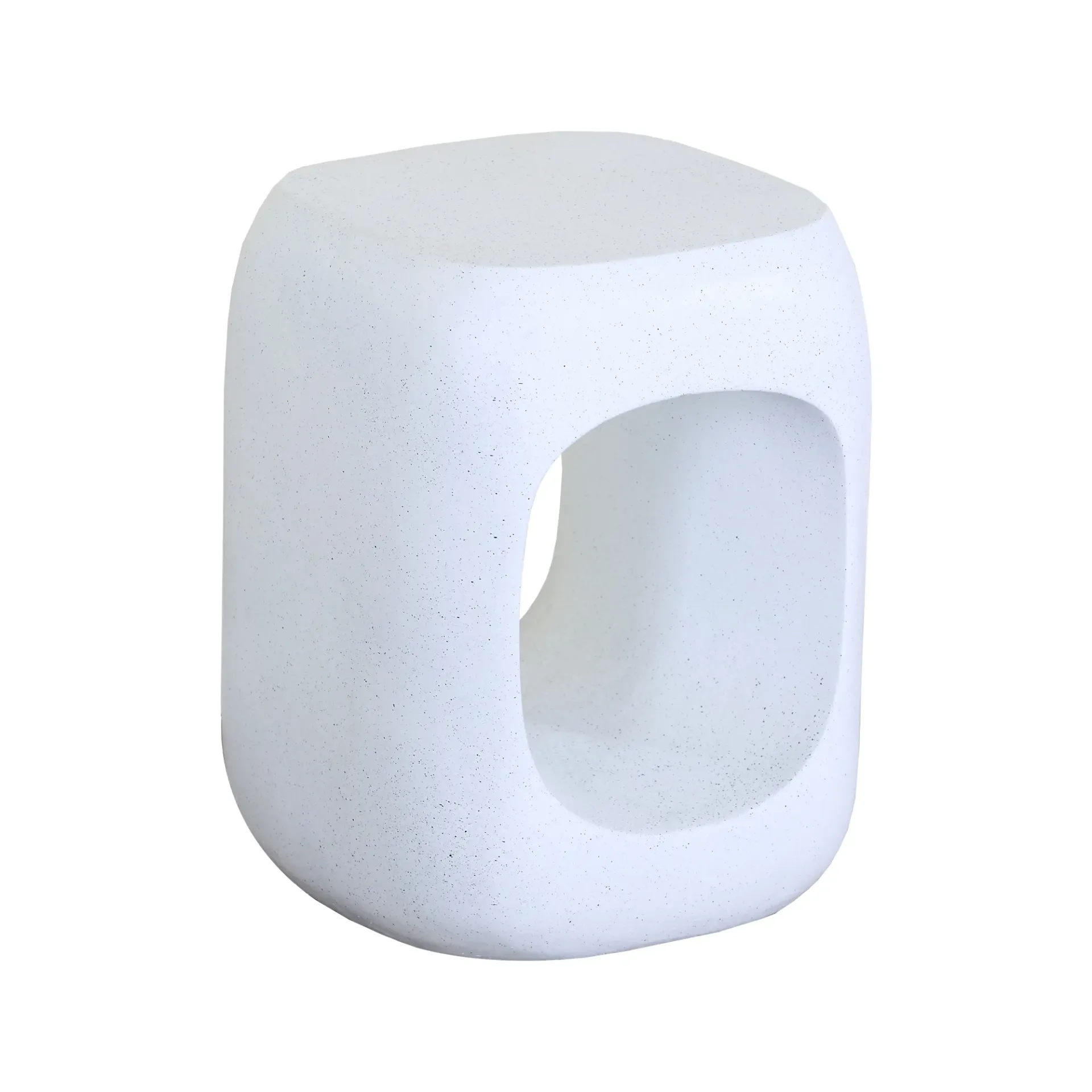 Mesa Auxiliar Con Hueco Central Blanca