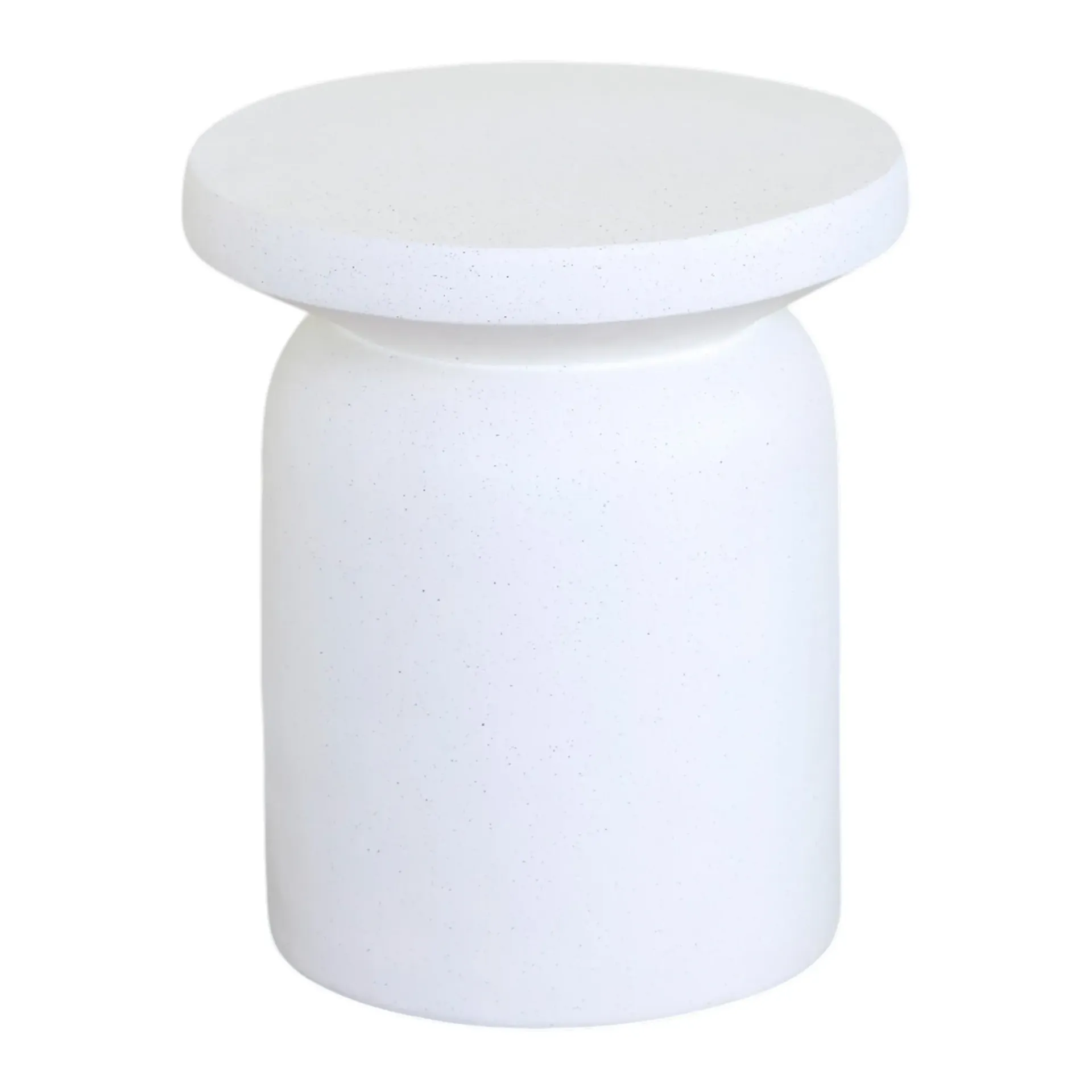 Mesa Auxiliar Cilíndrica Blanca