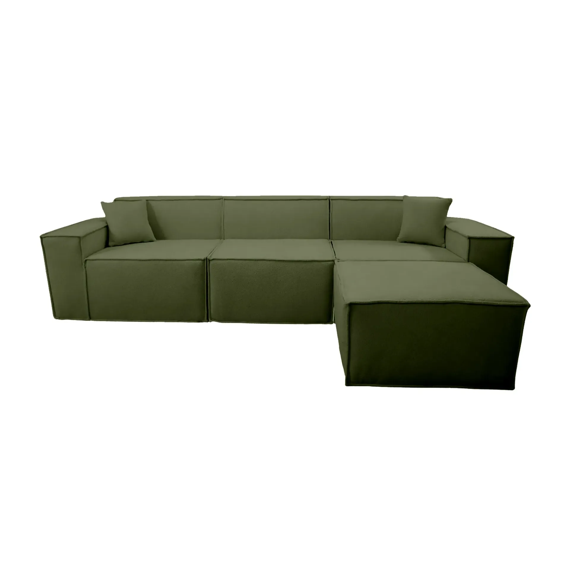 [Sofa4P-Siena-Olivo] Sofá Siena Verde Olivo 4 plazas