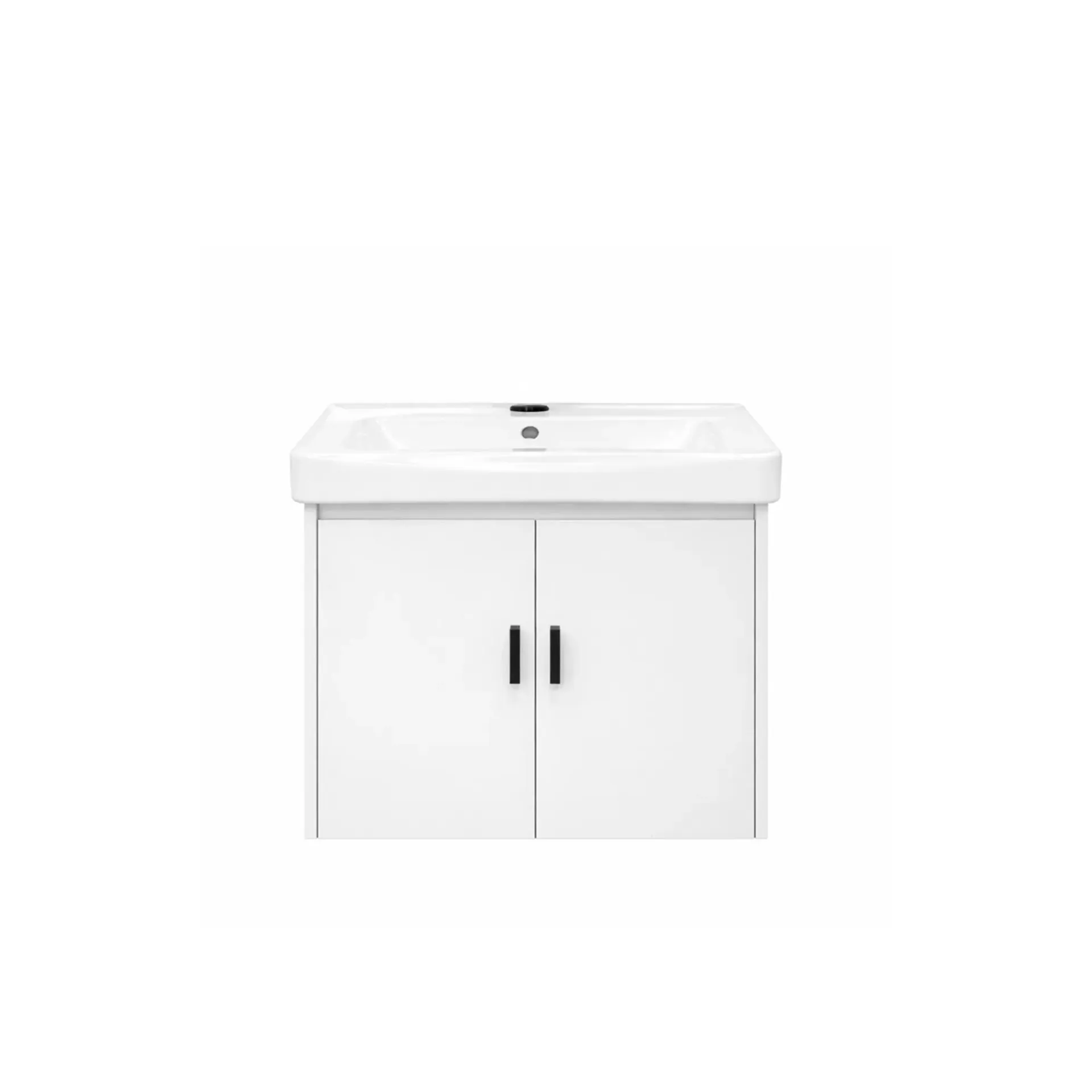 [GBaño-010/Bla] Lavamanos Flotante con Gabinete, Diseño Moderno Blanco y Almacenamiento Funcional