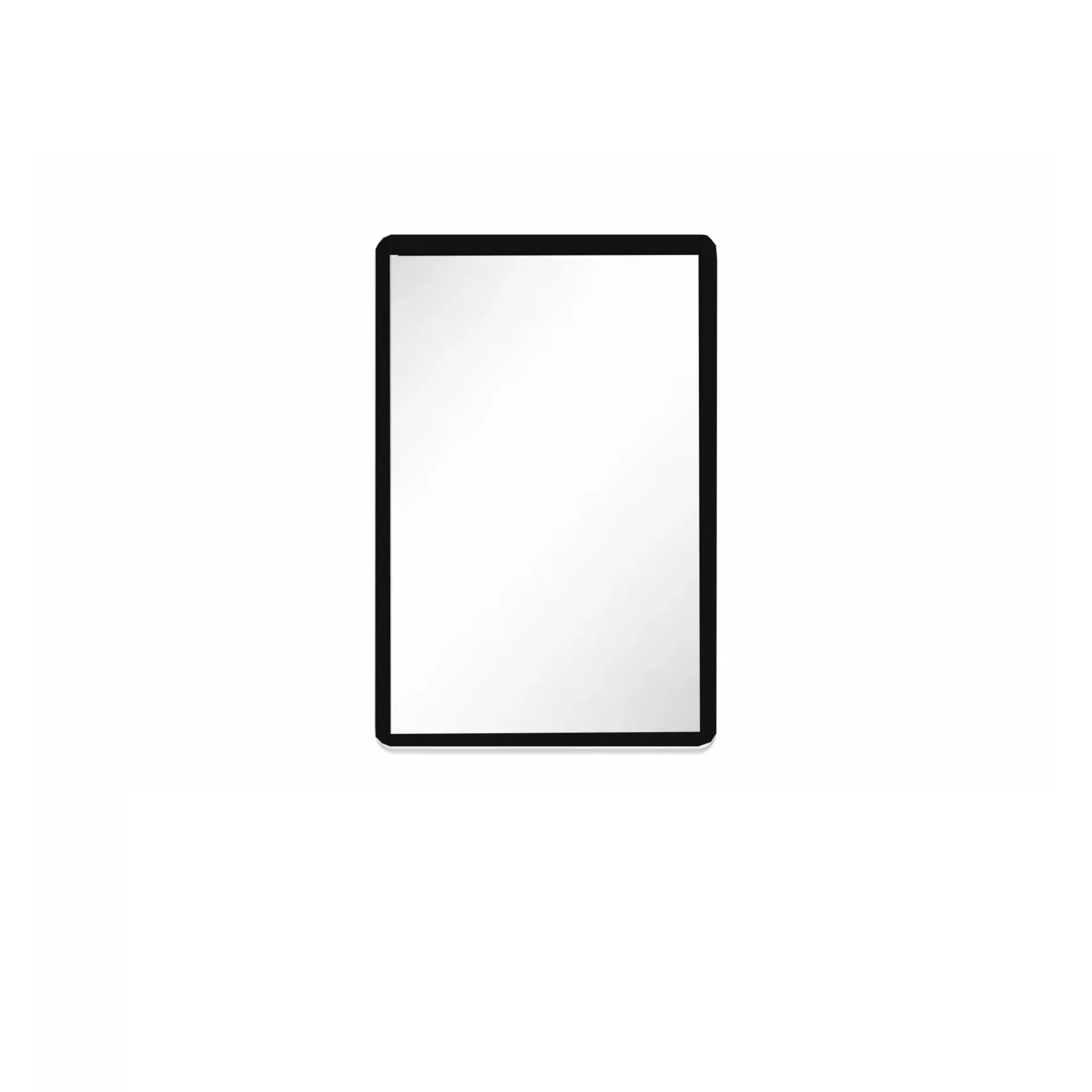 [EspejoGab-010/Neg] Espejo para Lavamanos con Marco Negro, Diseño Minimalista y Montaje en Pared para Baño o Recámara