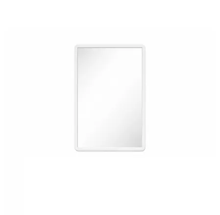 Espejo Rectangular 60x40 cm con Marco Blanco con Diseño Minimalista y Montaje en Pared para Baño o Recámara