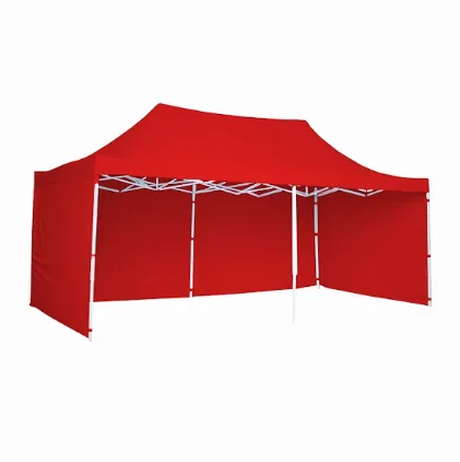 Toldo Plegable  3x6 con Paredes rojo