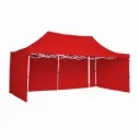 Toldo Plegable  3x6 con Paredes rojo