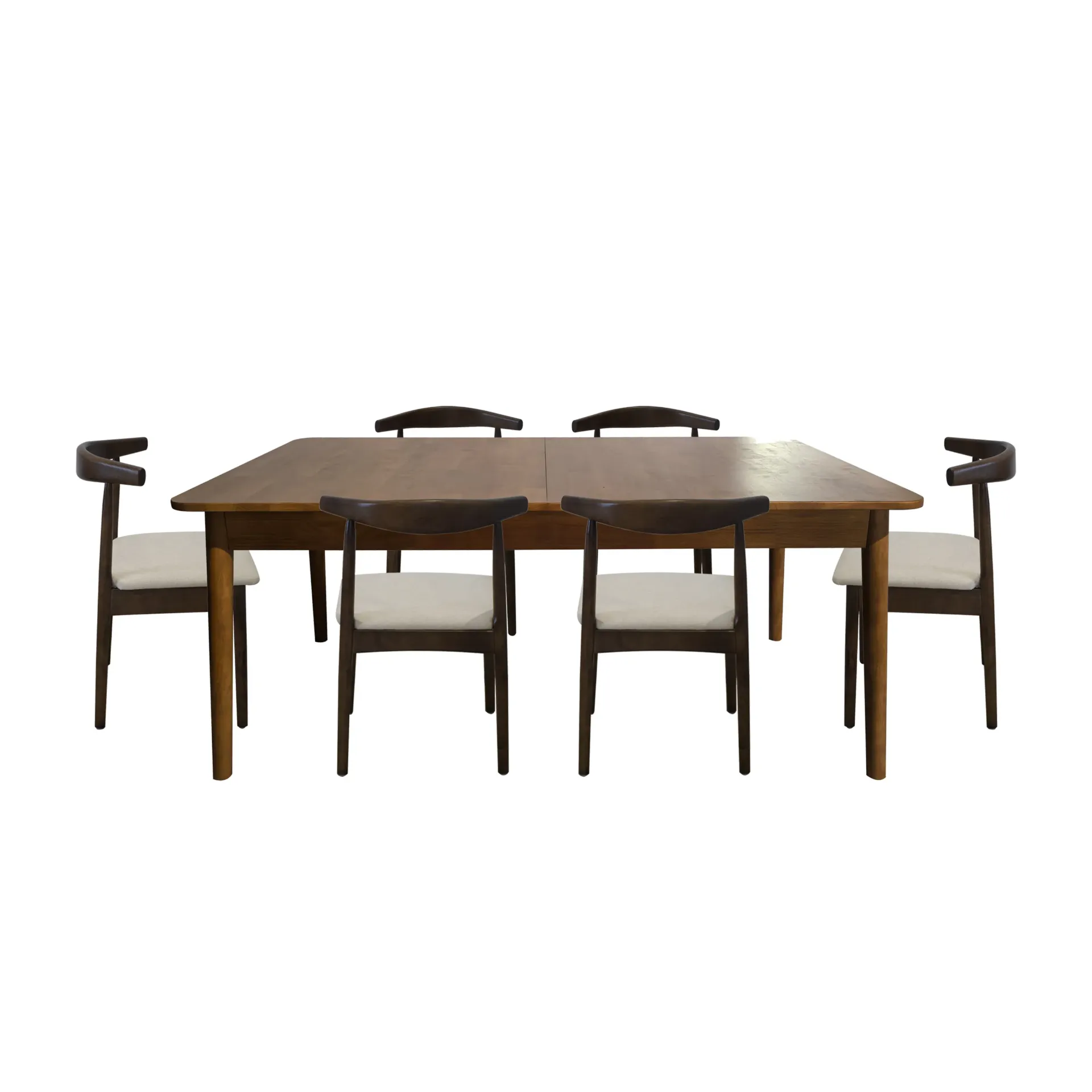 Comedor Olmo-Nordico 6 personas de Madera con Sillas