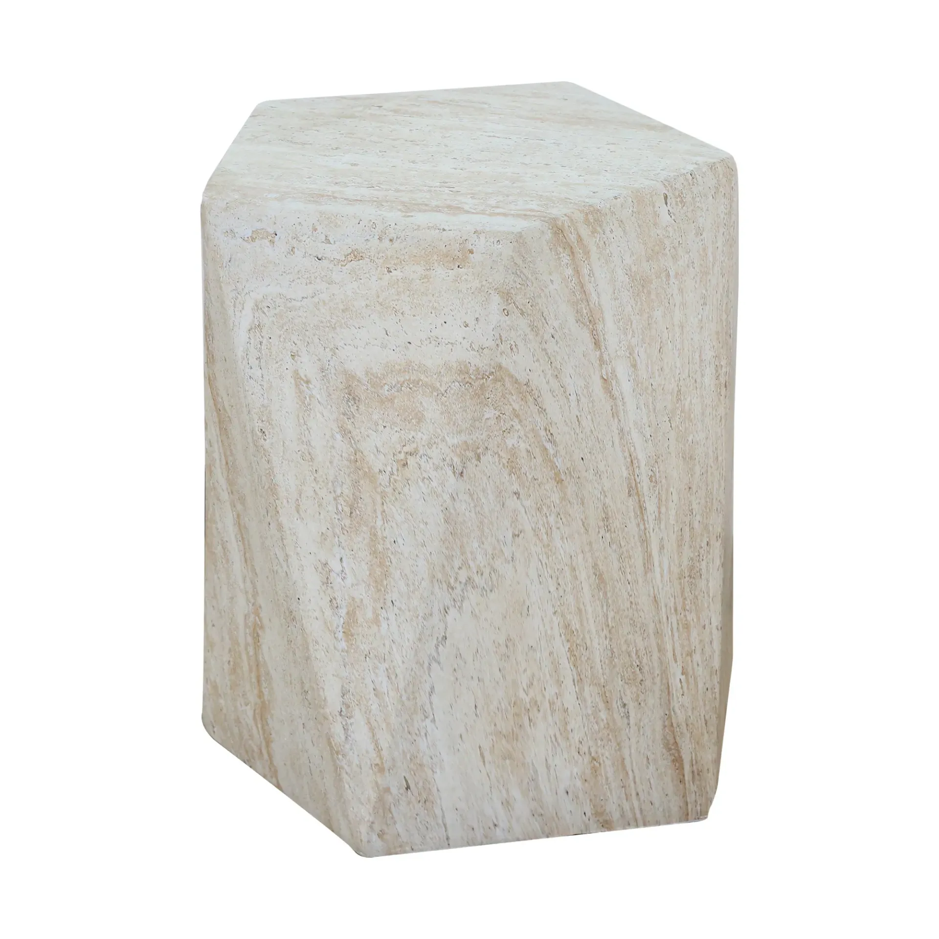 [MA-Piedra-MGO19-GDX] Mesa Auxiliar Tipo Piedra Diseño Mineral Beige