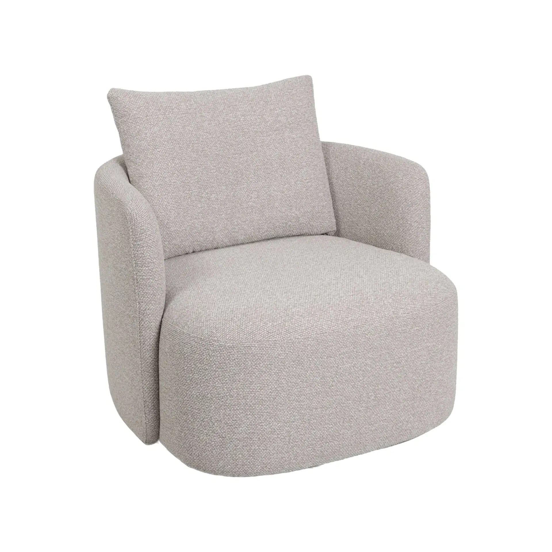 [Sofa1P-Viena-Bei] Sillón Viena Beige Diseño 360° Curvo Nido