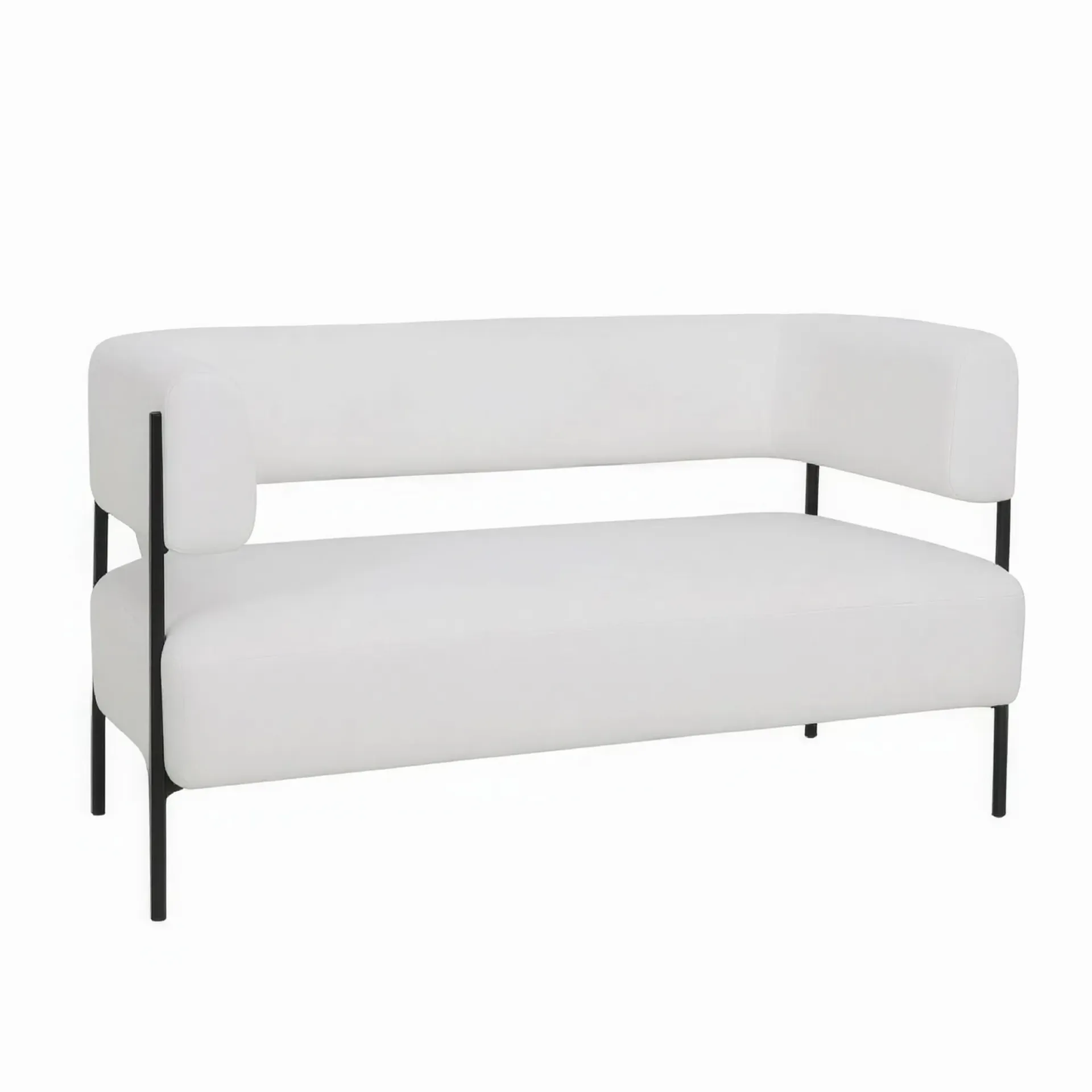 Sofá 2 personas Perla blanco diseño flotante