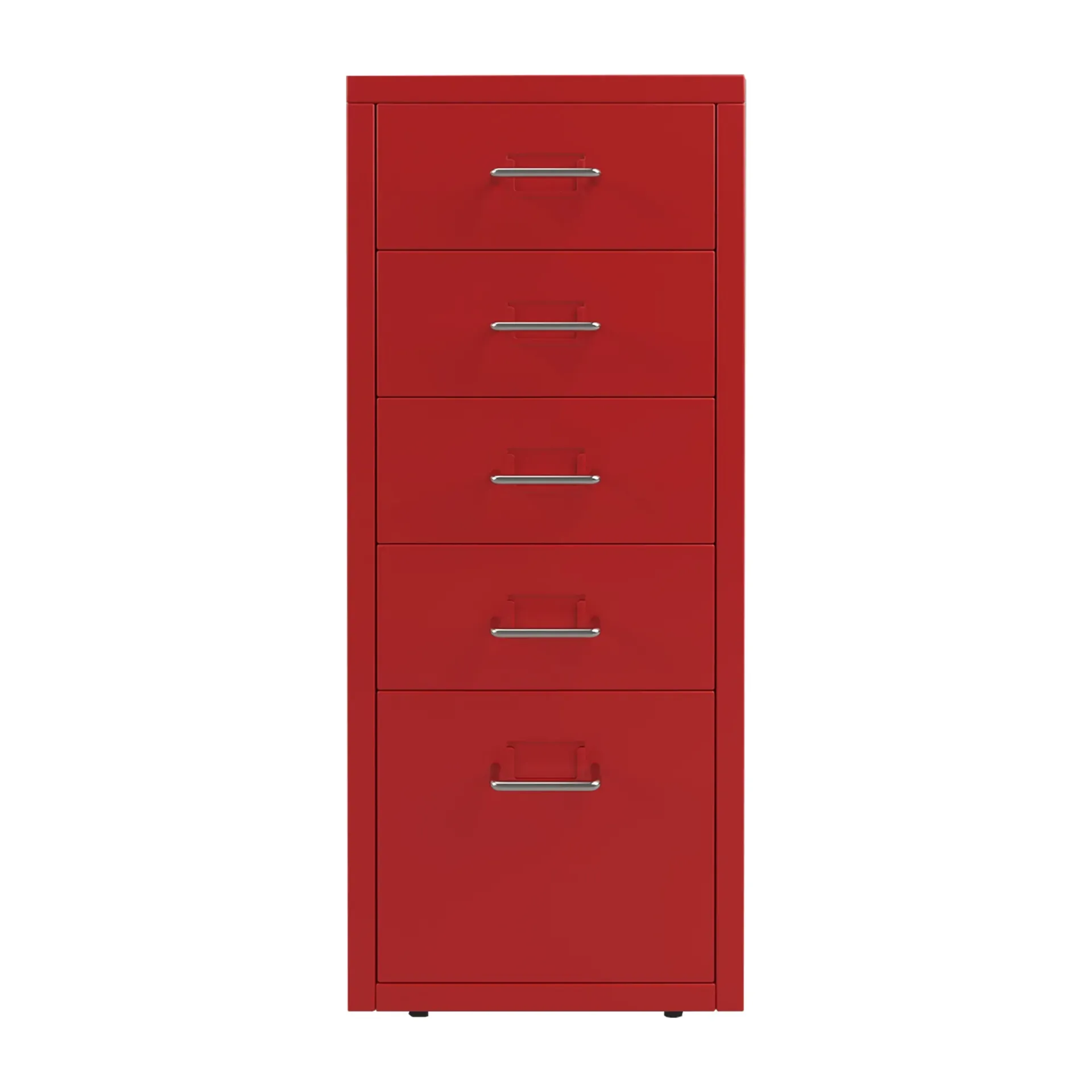 Cajonera Slim 5 Cajones Roja Metal Minimalista