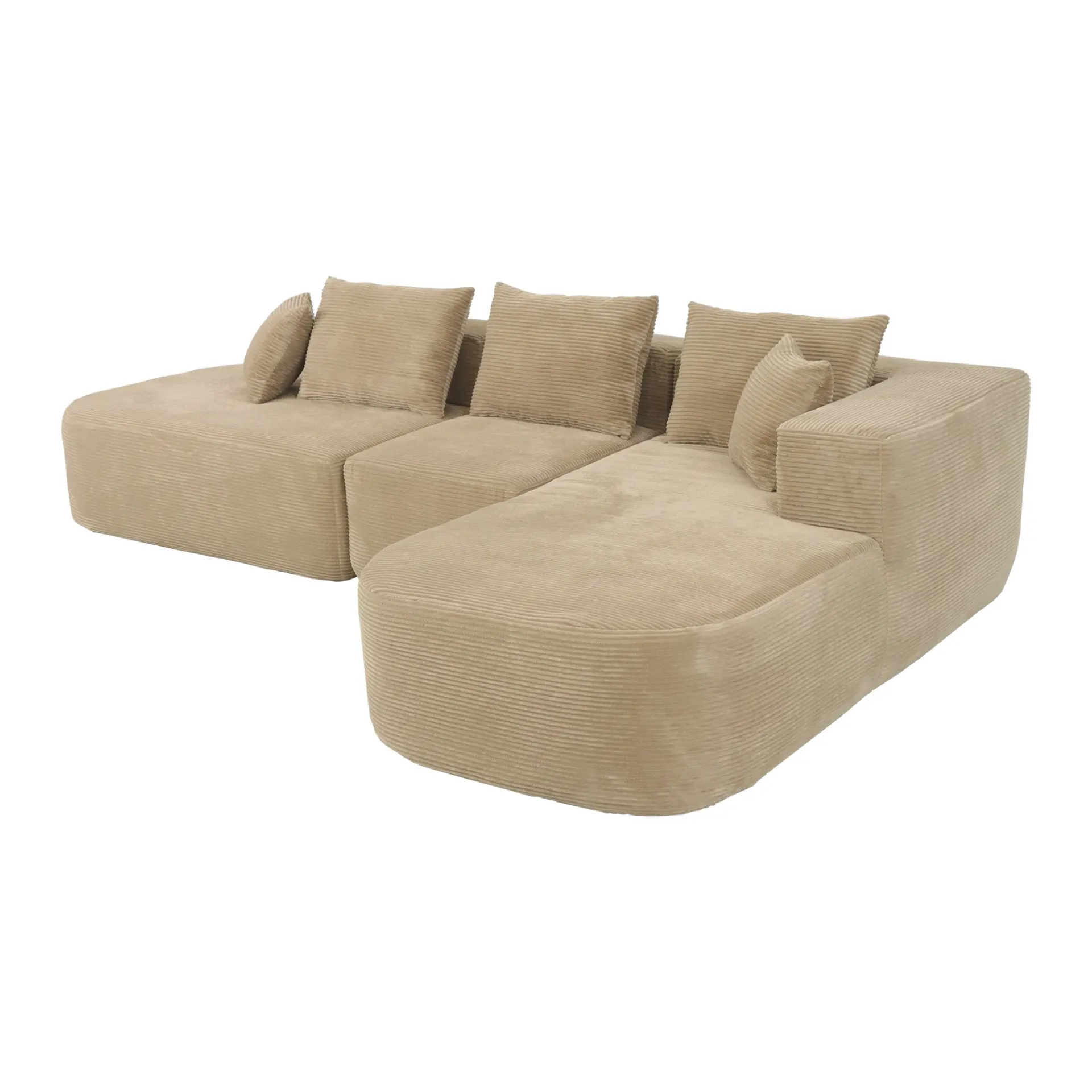 Sofá Modular Horizon Café con Chaise Longue