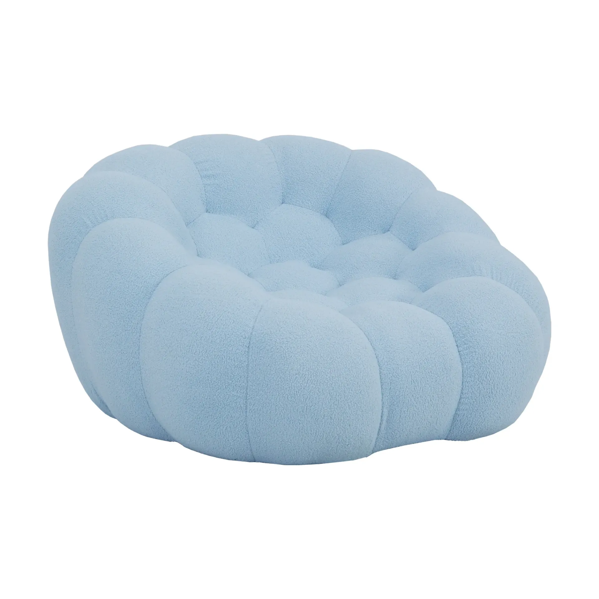 Sofá Bubble azul acolchado orgánico
