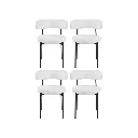 Set 4 Sillas Aria Teddy Blancas