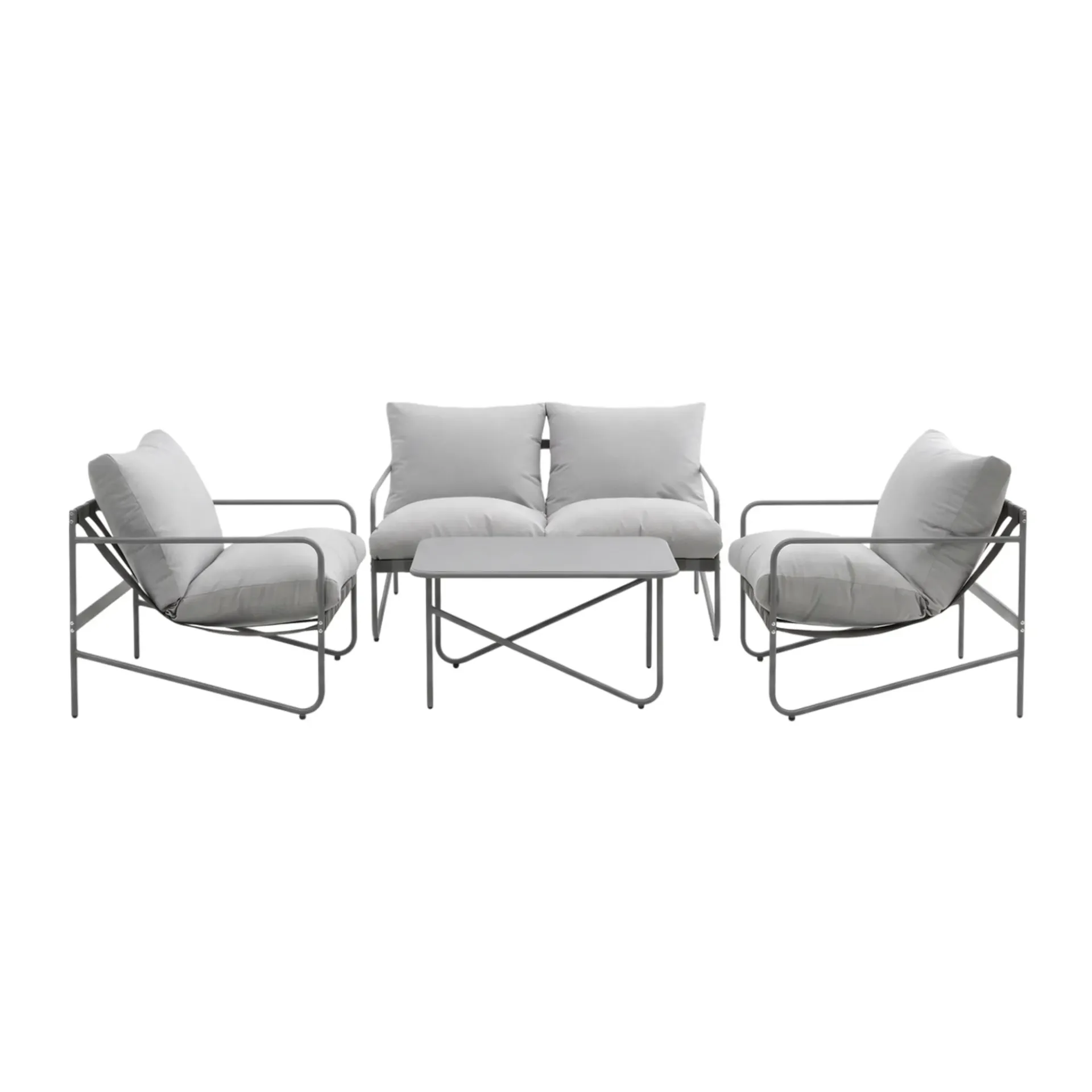 Sala Bruma Exterior Gris Set Completo