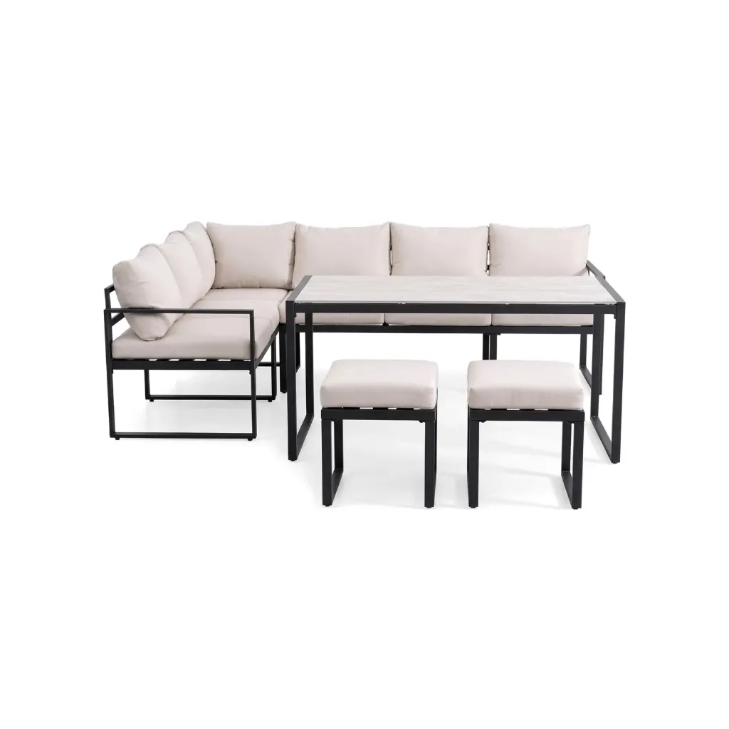 Sala Myk Exterior Rinconera Beige con Mesa