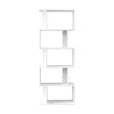 Librero zigzag blanco 5 niveles diseño en S