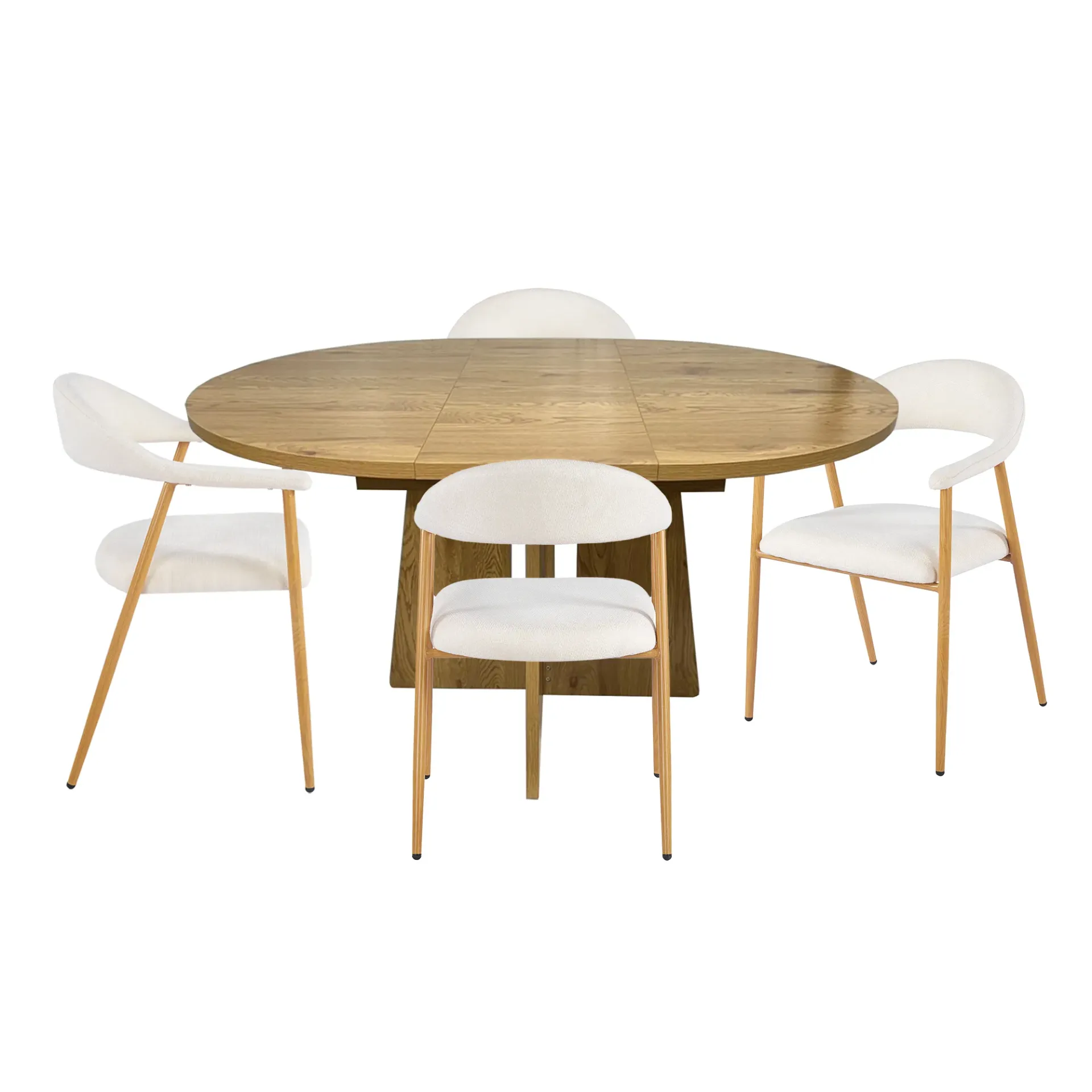 Comedor extensible de Madera - 4 Sillas Berna Modernas