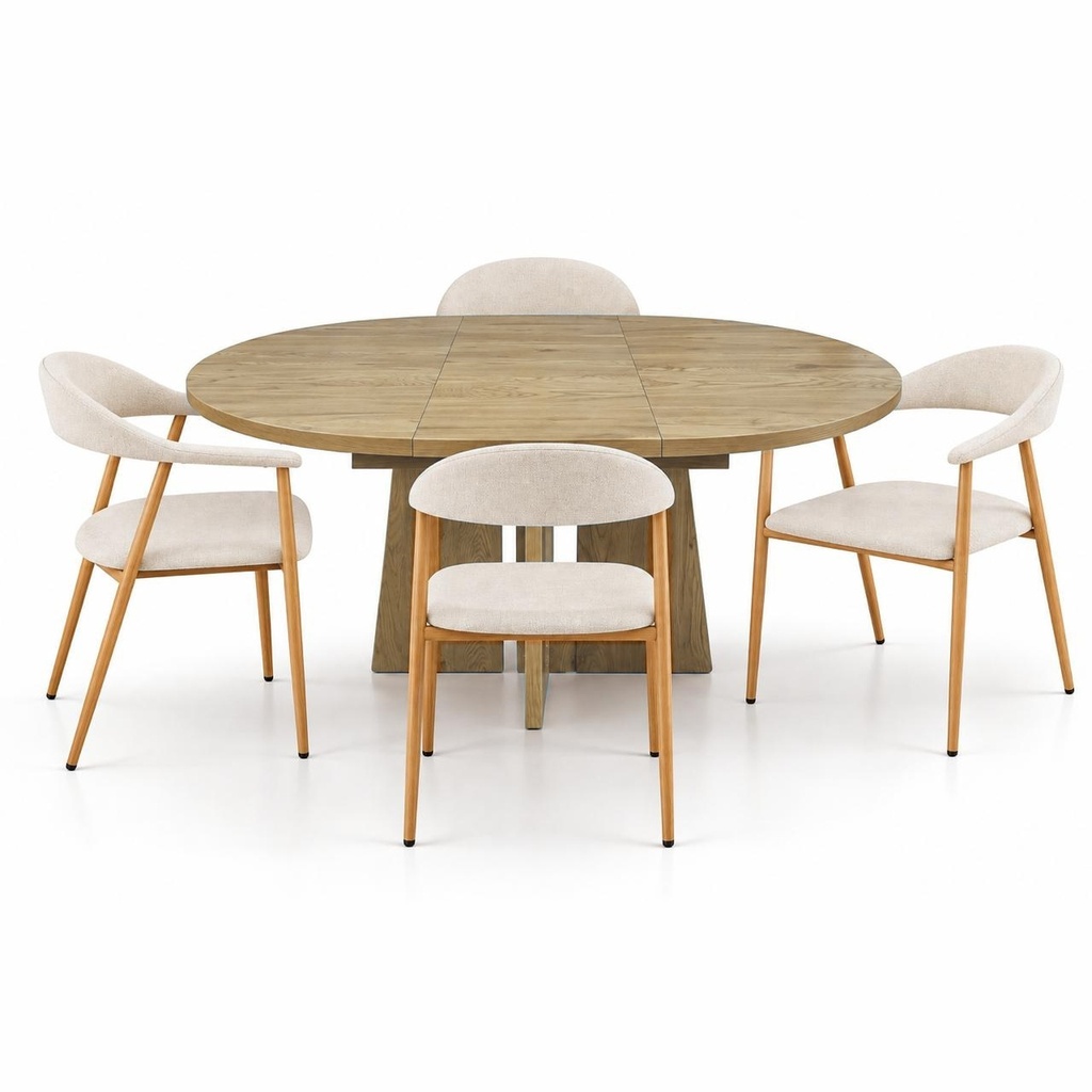 [Comedor4-Berna] Comedor extensible de Madera - 4 Sillas Berna Modernas