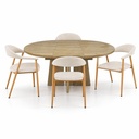 Comedor extensible de Madera - 4 Sillas Berna Modernas