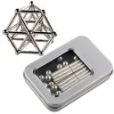 Set 36 barras y 27 bolas magnéticas plata