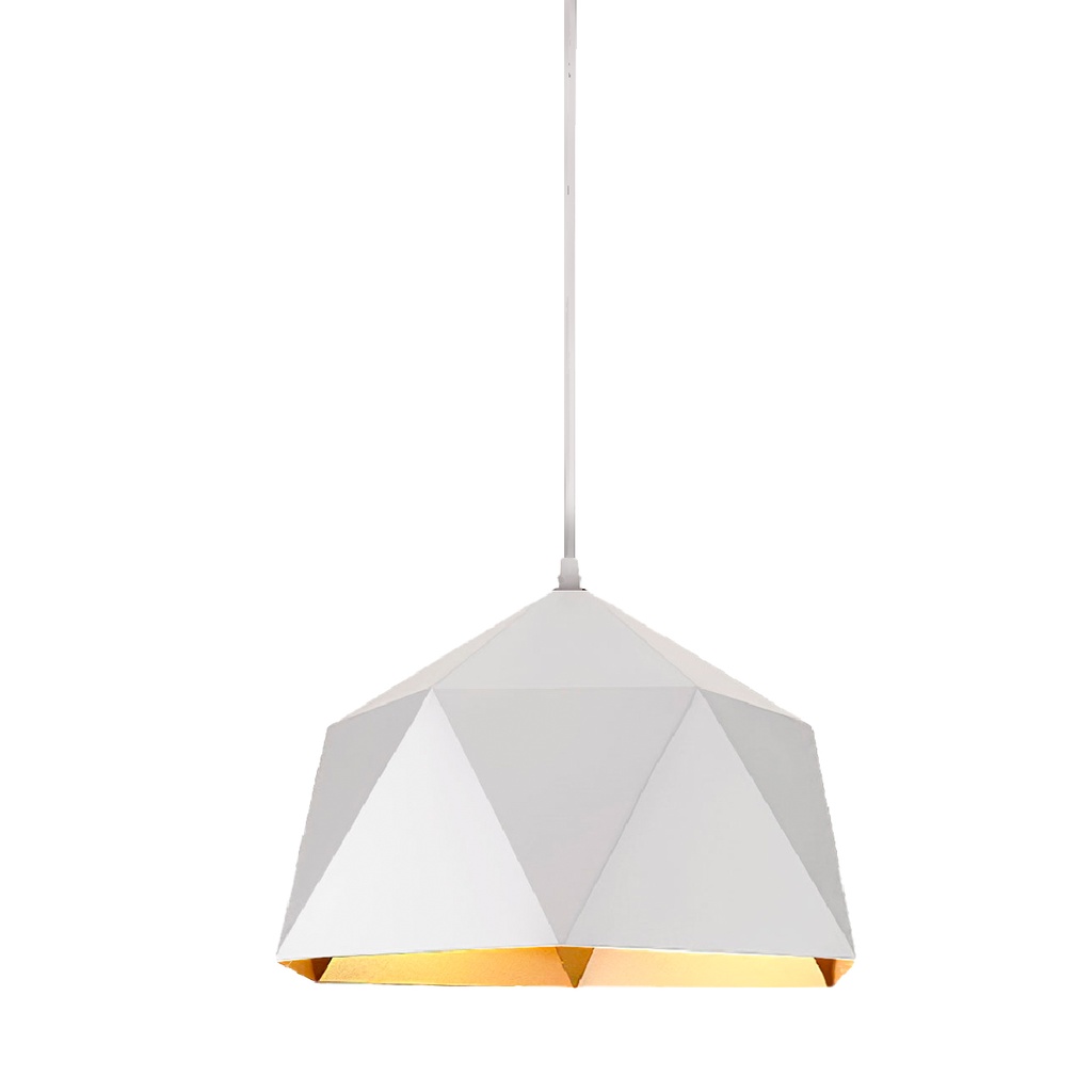 [139A-BD39] Lámpara colgante 39 cm blanco con dorado 139A