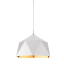 Lámpara colgante 39 cm blanco con dorado 139A