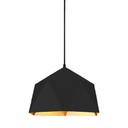 Lámpara colgante 39 cm negro con dorado 139A