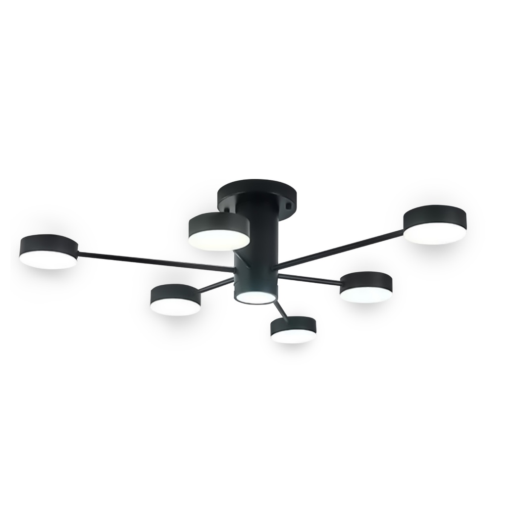 Lámpara colgante 2260 6 1 Negro