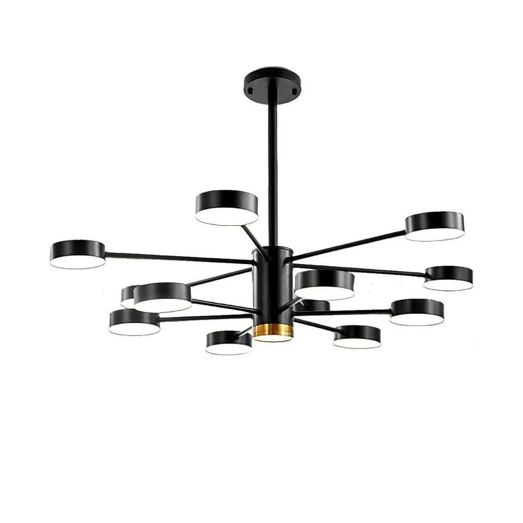 Lámpara colgante 2266 12 1 Negro