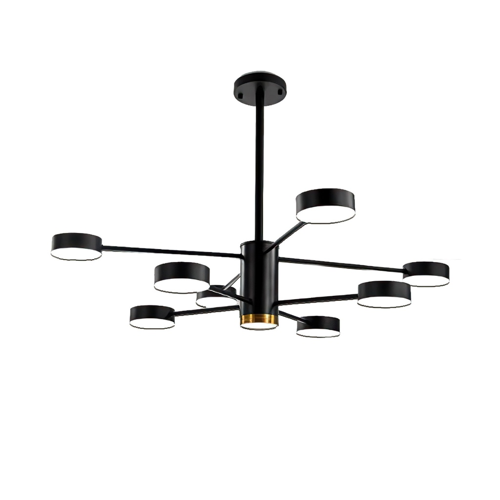 [2266/8+1] Lámpara colgante 2266 8 1 Negro