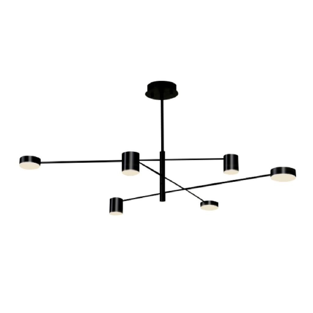 Lámpara colgante 2271 6 Negro