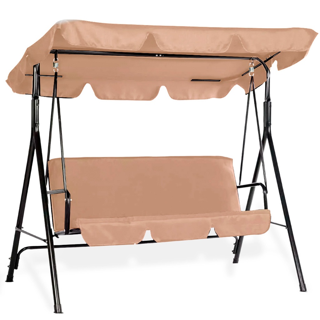 [CE-3A] Columpio banca de 3 Asientos con Techo para Exteriores