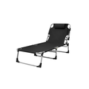 Camastro plegable de playa (Negro)