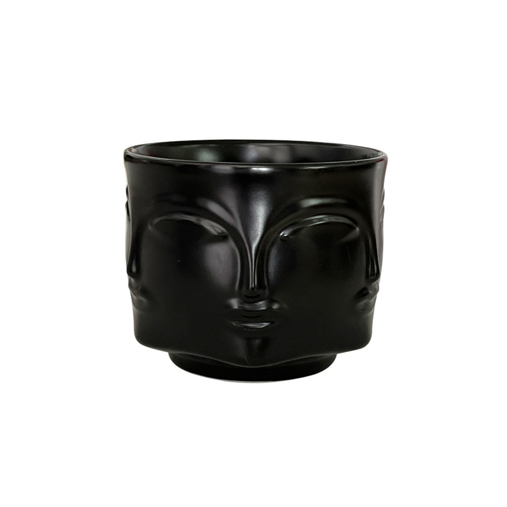 [DH003-neg] Maceta de rostro DH003 Negro