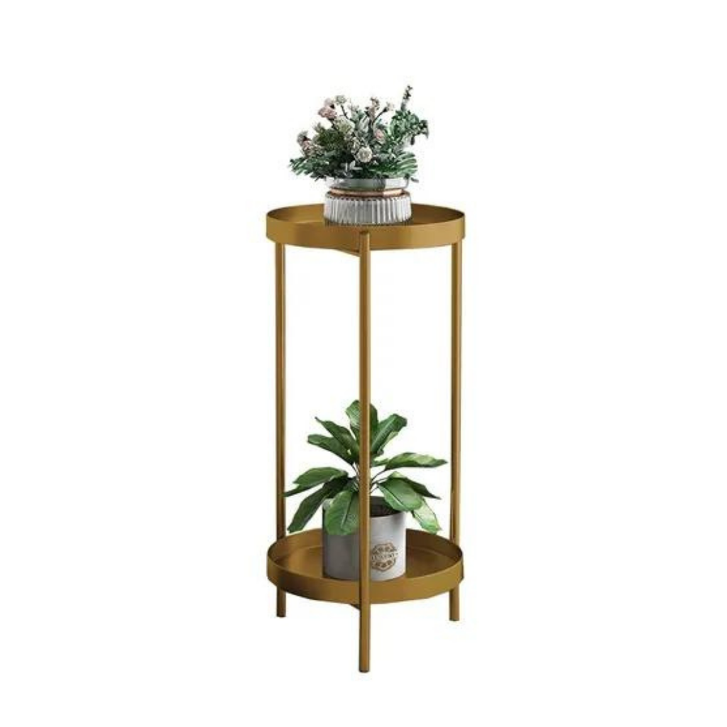 [FY360101] Mesa auxiliar 2 niveles moderna Soporte para macetas (90cm alto)