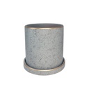 Macetero borde dorado HLFCS chico Gris