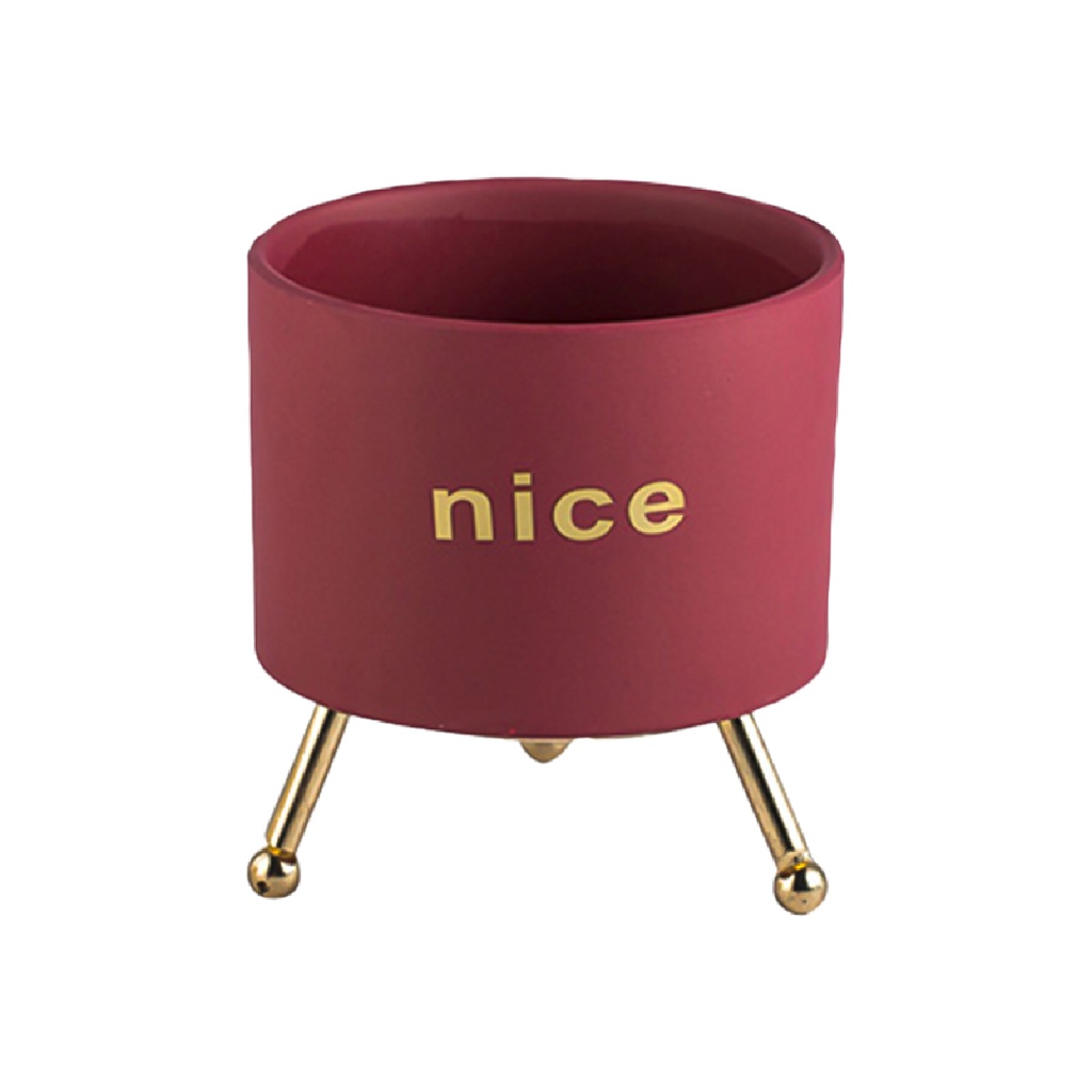 [JY1105-Croj] Macetero con soporte JY1105 chico Rojo